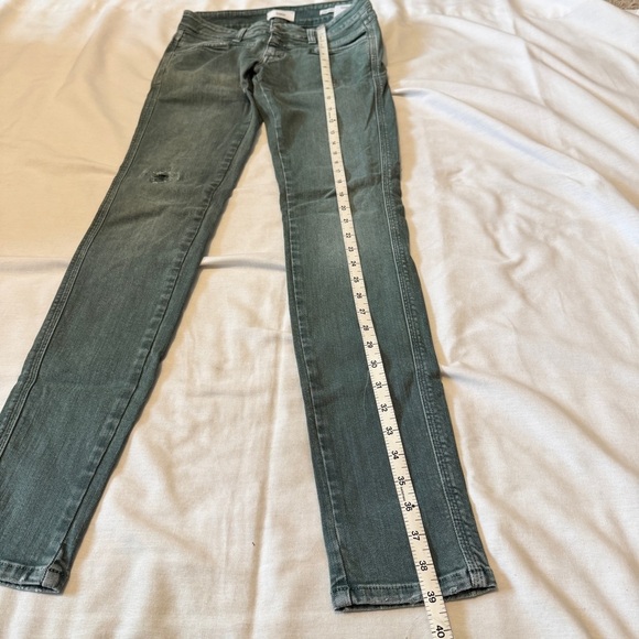 Closed 27 Pedal Star Skinny Jeans ~ Low Rise Distressed Green - Picture 6 of 8